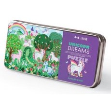 Hippychick Crocodile Creek Tin Puzzle - Unicorn Dreams Hippychick Crocodile Creek Tin Puzzle - Unicorn Dreams