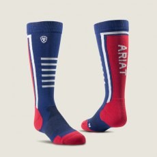 Ariat Tek Slimline Performance Socks - Blue Ariat Tek Slimline Performance Socks - Blue