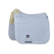Weatherbeeta Air-Tec Comfy Fleece Dressage Pad - White/Natural Weatherbeeta Air-Tec Comfy Fleece Dressage Pad - White/Natural