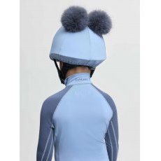 LeMieux Mini Double Pom Hat Silk - Powder Blue LeMieux Mini Double Pom Hat Silk - Powder Blue