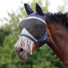 Shires FlyGuard Pro Fine Mesh Fly Mask with Nose Fringe Shires FlyGuard Pro Fine Mesh Fly Mask with Nose Fringe