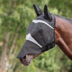 Shires FlyGuard Pro Fine Mesh Fly Mask with Ears & Nose Shires FlyGuard Pro Fine Mesh Fly Mask with Ears & Nose