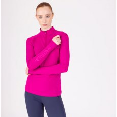 Shires Aubrion React Long Sleeve Base Layer - Fuchsia