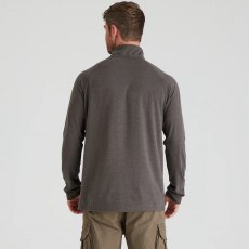 Ridgeline Mens Baseline Zip Top - Light Bark Marl