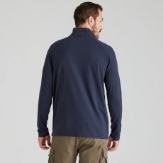 Ridgeline Mens Baseline Zip Top - Navy Marl
