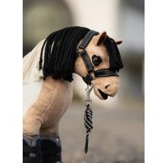 LeMieux Toy Pony Leather Headcollar & Rope - Black LeMieux Toy Pony Leather Headcollar & Rope - Black