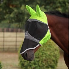 Shires FlyGuard Pro Hi-Vis Fine Mesh Fly Mask w/ Ears & Nose Shires FlyGuard Pro Hi-Vis Fine Mesh Fly Mask w/ Ears & Nose