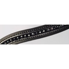 Fairfax Browband - Black Crystal