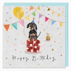 Whistlefish Sausage in the Bunting Birthday Card