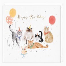 Whistlefish Party Cats Birthday Card Whistlefish Party Cats Birthday Card