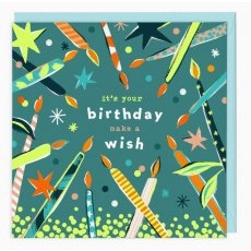 Whistlefish Neon Candles Birthday Card