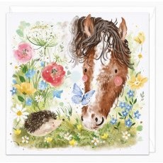 Whistlefish Horse & Hedgehog Art Card Whistlefish Horse & Hedgehog Art Card