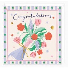 Whistlefish Floral Champagne Congratulations Card Whistlefish Floral Champagne Congratulations Card