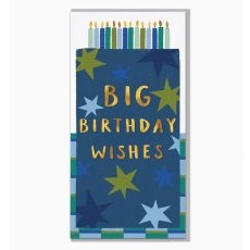 Whistlefish Tall Cake & Candles Birthday Card