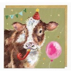 Whistlefish Party Cow Birthday Card Whistlefish Party Cow Birthday Card