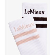High Crew Socks 2 Pack - White
