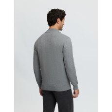 Mens Quarter Zip Knit - Grey
