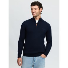 Mens Quarter Zip Knit - Navy