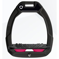 Flex-on Safe-On Stirrups - Black/Black/Fushia