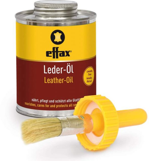 Effol Effax Leather Oil Tin with Brush