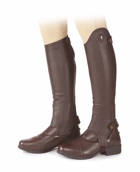 Shires Moretta Synthetic Gaiters Adult Stretch inserts fu... dressage cut tops 