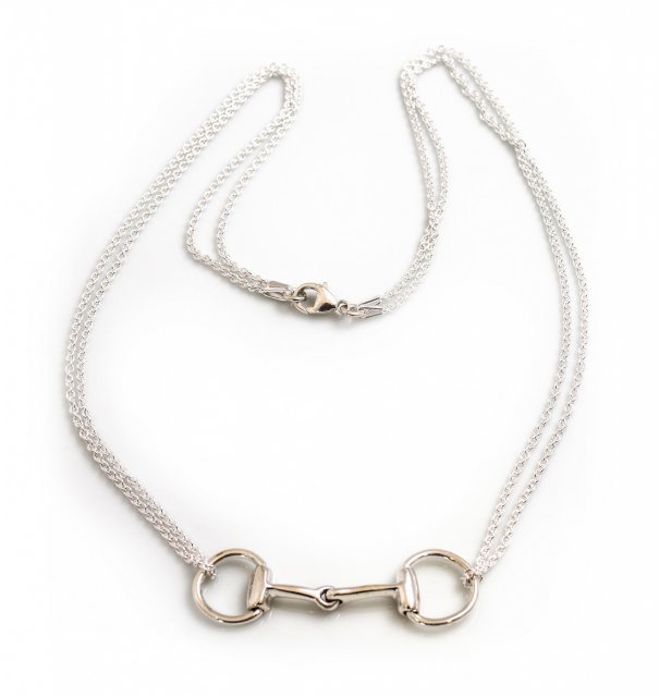 HiHo Silver HiHo Silver Silver Double Chained Snaffle Necklace