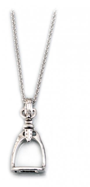 HiHo Silver HiHo Silver Sterling Silver Stirrup Pendant with Fine Trace Chain