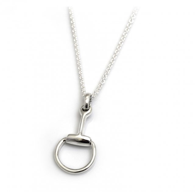 HiHo Silver HiHo Silver Sterling Silver Snaffle Pendant on Fine Trace Chain