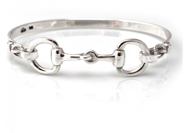 HiHo Silver HiHo Silver Exclusive Sterling Silver Detailed Double Snaffle Bangle