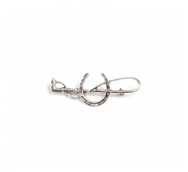HiHo Silver HiHo Silver Sterling Silver Horse Shoe & Crop Stock Pin