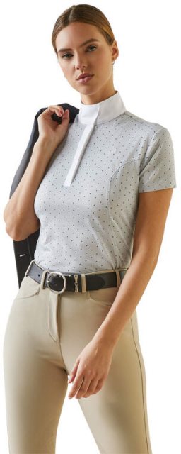 Ariat Ariat Aptos Show Shirt - Pearl Grey Dot