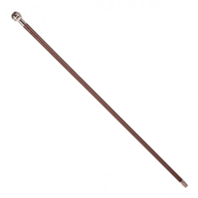 Country Direct Silver Ball Leather Show Cane