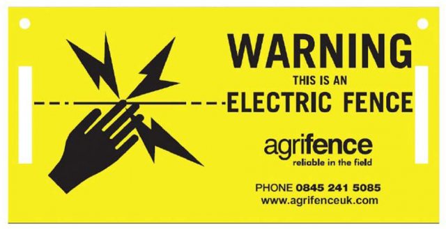 Agrifence Warning Sign 3Pk