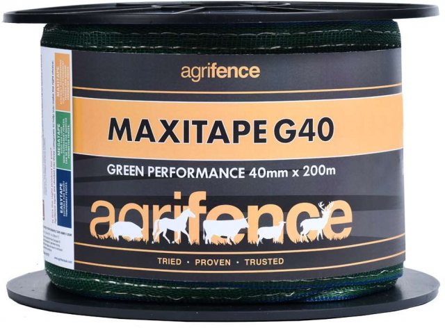 Agrifence Maxitape Green - 40mm x 200m
