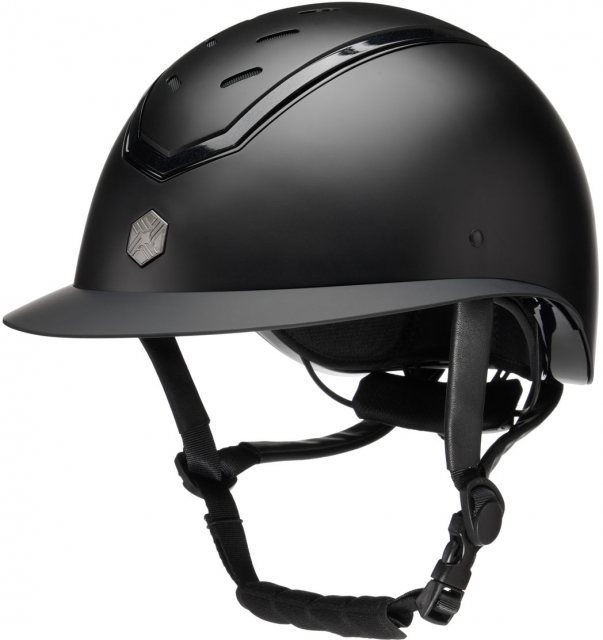Charles Owen EQX Kylo Wide Peak Riding Hat - Black Matte/Black Gloss