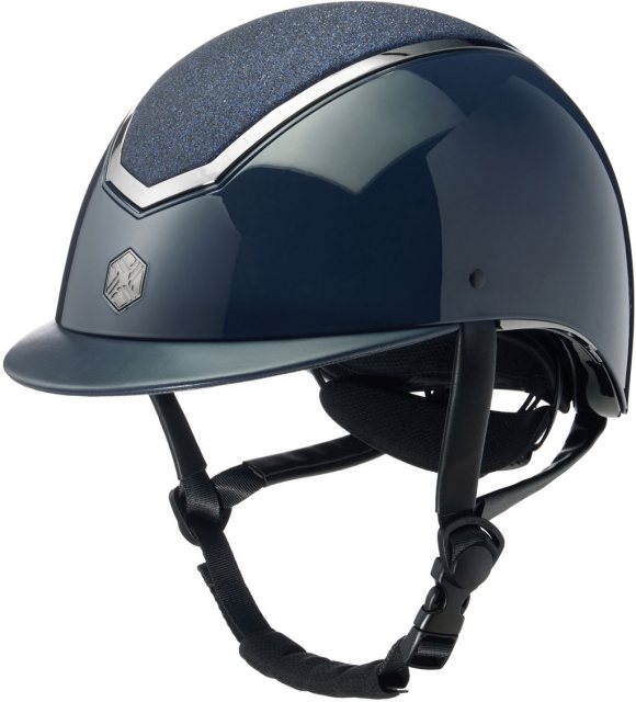 EQX EQX Kylo Sparkly Riding Hat - Navy Gloss/Pewter