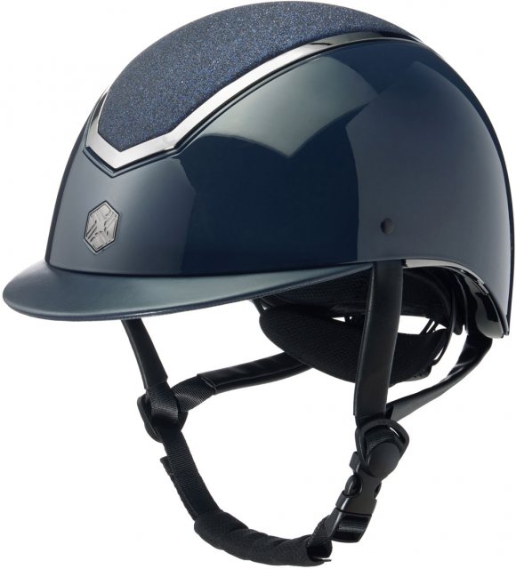 EQX EQX Kylo Sparkly Riding Hat - Navy Gloss/Pewter