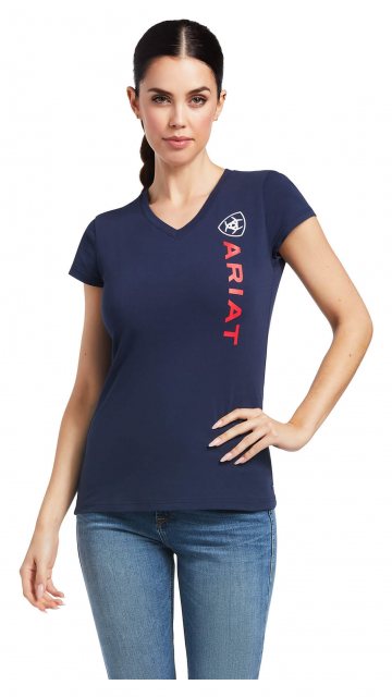 Ariat Ariat Vertical Logo T-Shirt - Navy