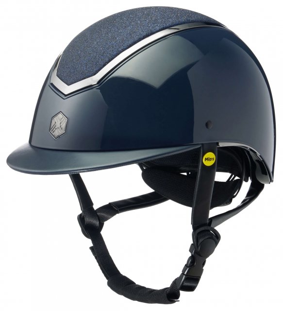 EQX EQX Kylo Sparkly Riding Hat with MIPS - Navy Gloss/Pewter