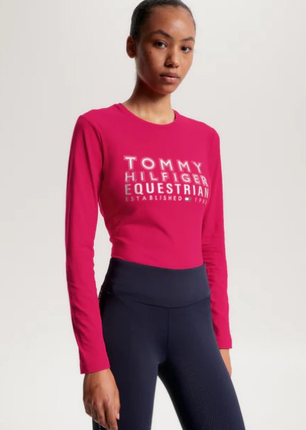 Tommy Hilfiger Tommy Hilfiger Paris Studded Logo T-Shirt - Cherry
