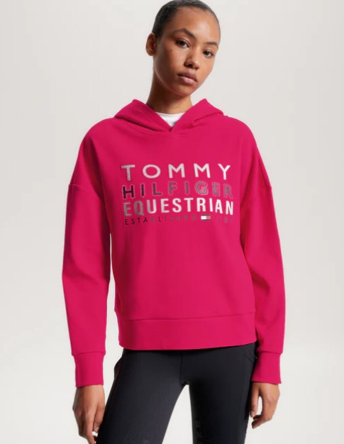 Tommy Hilfiger Tommy Hilfiger Paris Studded Logo Hoodie - Cherry