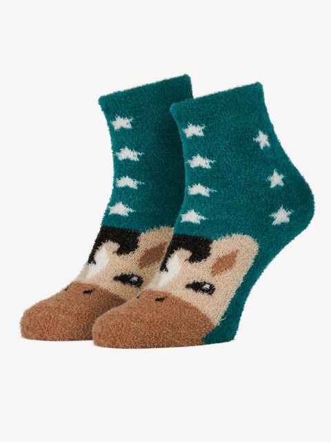 LeMieux LeMieux Mini Fluffy Character Socks - Spruce