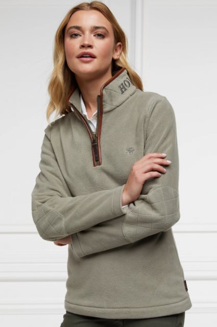 Holland Cooper Holland Cooper Country Fleece Half Zip - Sage