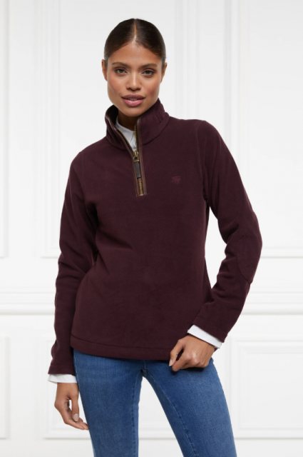 Holland Cooper Holland Cooper Country Fleece Half Zip - Mulberry