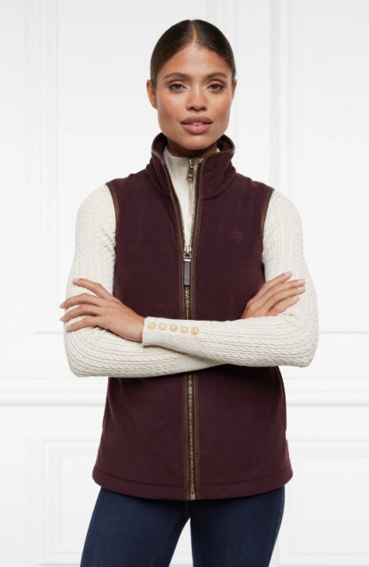 Holland Cooper Holland Cooper Country Fleece Gilet - Mulberry