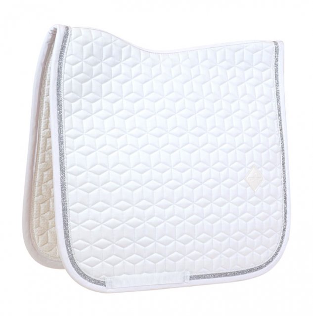 Kentucky Kentucky Glitter Rope Dressage Pad - White