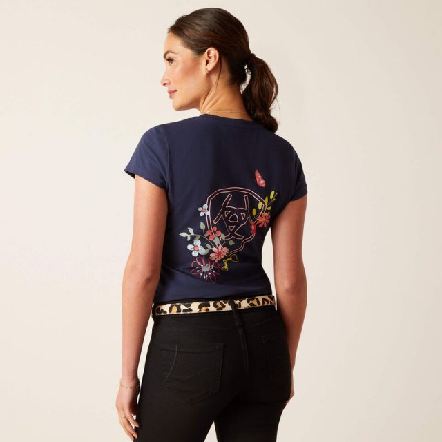 Ariat Ariat Pretty Shield T-Shirt - Navy Eclipse