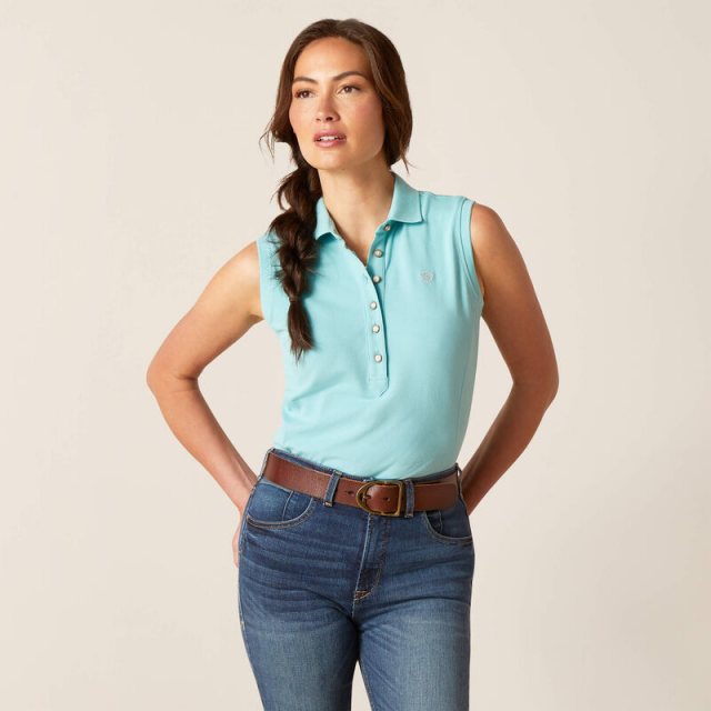 Ariat Ariat Prix 2.0 Sleeveless Polo - Marine Blue