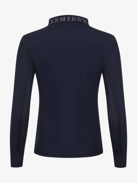 LeMieux Long Sleeve Sport Polo Shirt - Navy - Polo Shirts