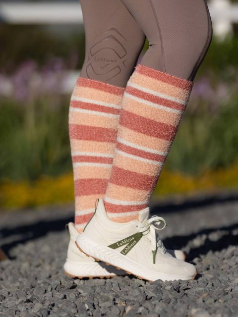 LeMieux LeMieux Sabrina Stripe Fluffies Socks - Apricot